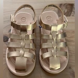 Gold sandals - girls 11